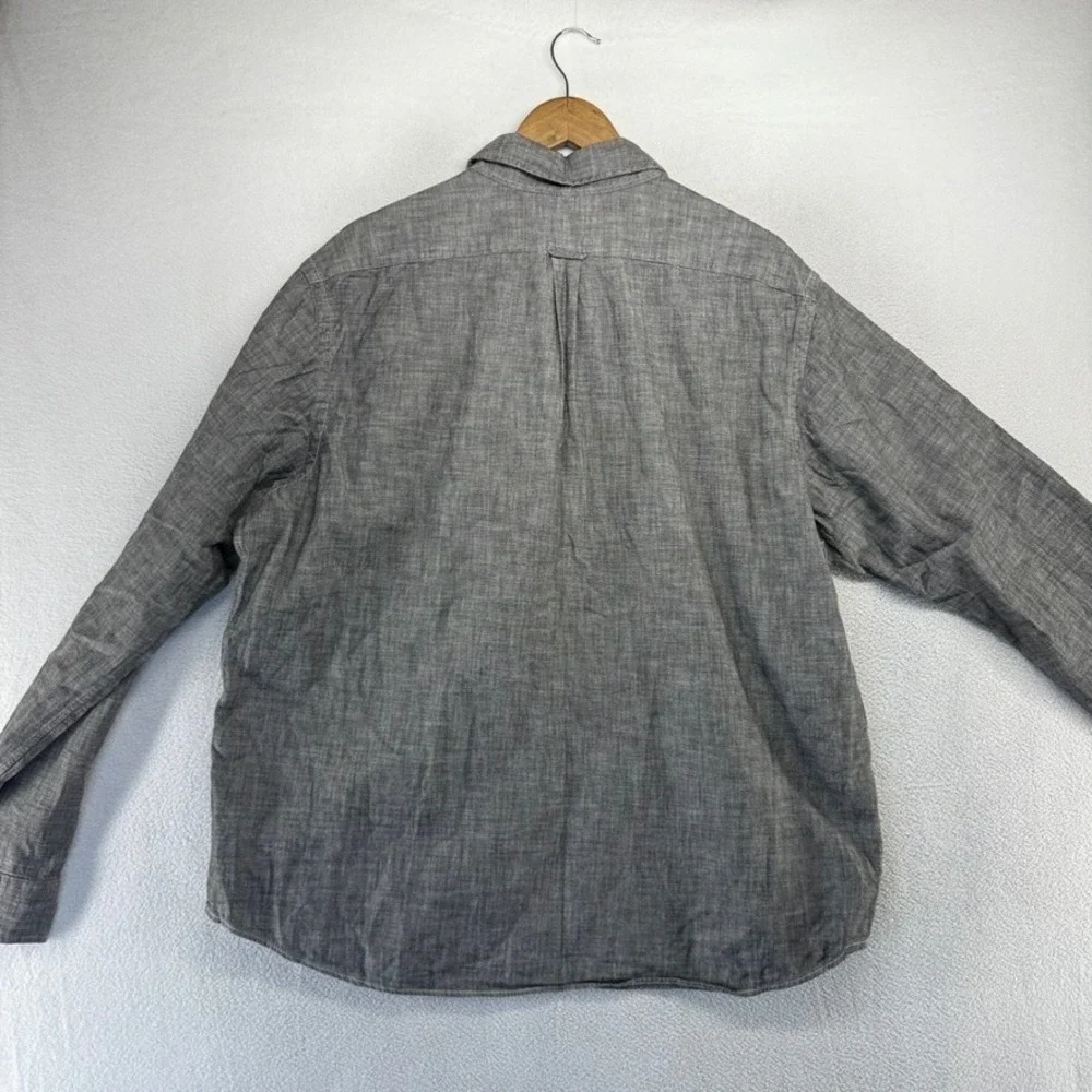 Ralph Lauren Chambray Shirt men's 2XL Gray RL Untucked Denim Classic Preppy Pony